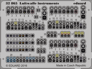 32865 Luftwaffe instruments 1/32 by EDUARD