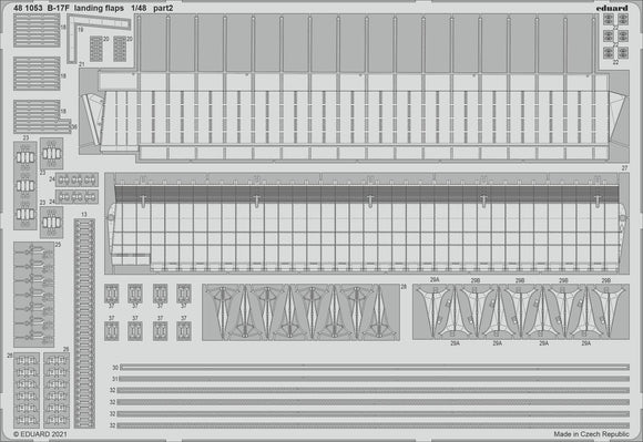 481053 Boeing B-17F Flying Fortress landing flaps 1/48 by EDUARD