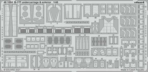 481054 Boeing B-17F Flying Fortress undercarriage & exterior 1/48 by EDUARD