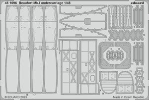 481096 Bristol Beaufort Mk.I undercarriage (for ICM) 1/48 by EDUARD