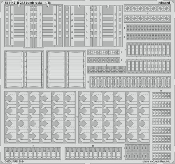 481142 B-24J bomb racks (for HOBBY BOSS) 1/48 by EDUARD