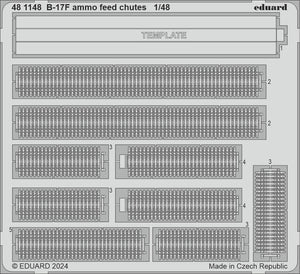 481148 B-17F ammo feed chutes (for Eduard) 1/48 by EDUARD