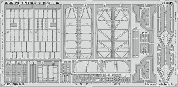 48957 Heinkel He 111H-6 exterior (for ICM kit) 1/48 by EDUARD