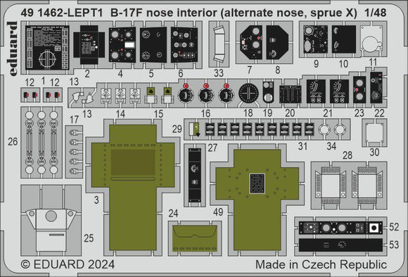 491462 B-17F nose interior (for alternate nose sprue in EDUARD kit) 1/48 by EDUARD