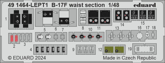 491464 B-17F Flying Fortress waist section interior 1/48 by EDUARD