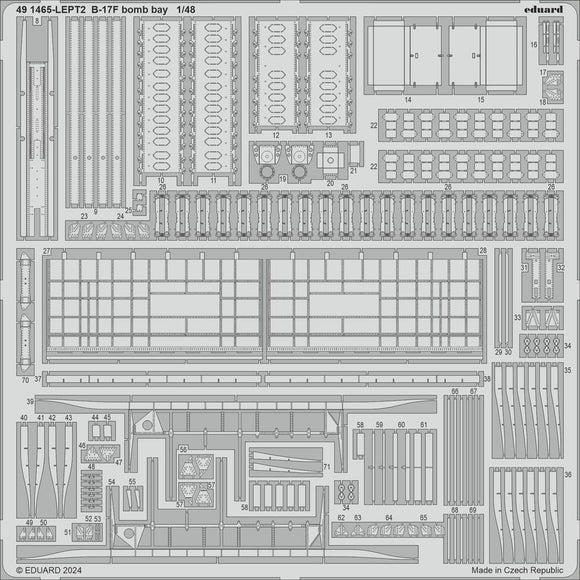 491465 B-17F Flying Fortress bomb bay 1/48 by EDUARD