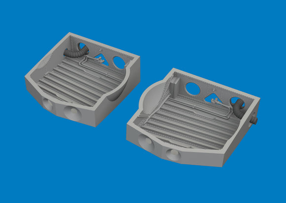 6481067 P-40 Wheel bays 3D Print 1/48 by EDUARD