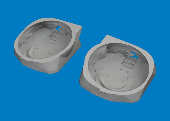 6481068 P-40 wheel bays with canvass 3D print 1/48 by EDUARD