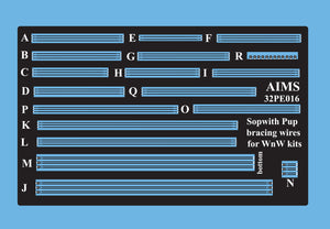 32PE016 Sopwith Pup bracing wires (for Wingnut Wings) 1/32 by AIMS