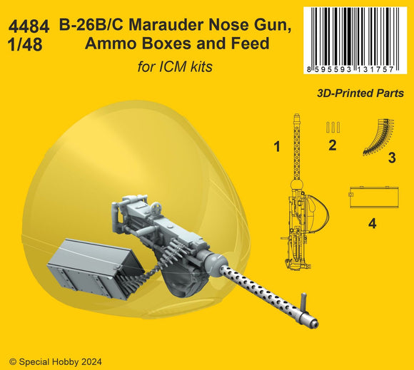 4484 Martin B-26B Marauder Nose Gun, ammo Upgrade Set (for ICM) 1/48 by CMK