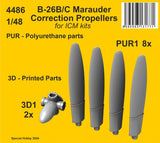 4486 Martin B-26B/C Marauder Correction Propellers (ICM) 1/48 by CMK