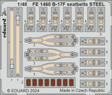 FE1460 B-17F seatbelts STEEL 1/48 EDUARD