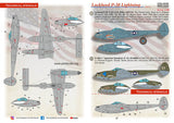 48-265 Lockheed P-38 Lightning 'Shark Mouths' Part 4 1/48 by PRINT SCALE