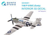 QD48481 P-51B/C Mustang (early) Interior 3D Decal (TAMIYA) 1/48 QUINTA STUDIO