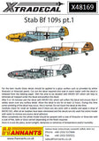 X48173 Messerschmitt Bf 109 Stab Pt 2 1/48 by XTRADECAL