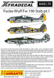 X48170 Focke-Wulf Fw 190 Stab pt.1 1/48 by XTRADECAL