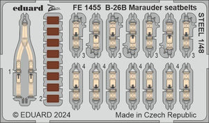 FE1455 B-26B Marauder seatbelts STEEL 1/48 by EDUARD