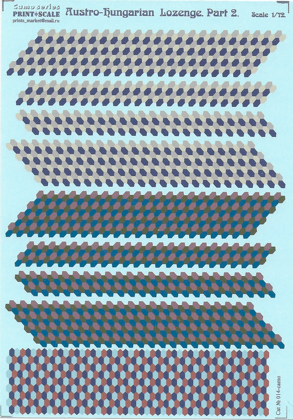 014-camo Austro-Hungarian Lozenge Part 2. 1/72 by PRINT SCALE