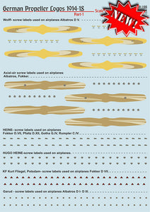 48-166 GERMAN PROPELLER LOGOS Part-1 1/48 by PRINT SCALE