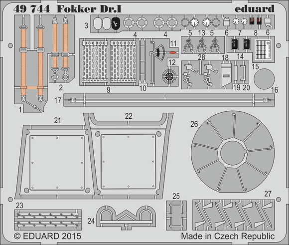 49744 Fokker Dr.I For Revell kit 1/48 by EDUARD