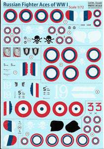 72-220 Russian Fighter Aces of WWI 1/72 by PRINT SCALE