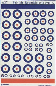 A27 British Roundels 1914-1918 1/72 by ALMARK