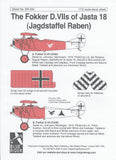 BR-232 The Fokker D.VIIs of Jasta 18 (Jagdstaffel Raben) 1/72 by BLUE RIDER