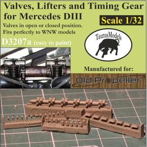 D3207a Complete Timing Gear for Mercedes D.III (easy to paint) 1/32 by TAURUS