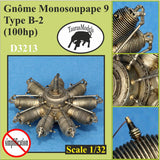 D3213 Gnome Monosoupape 9 type B-2 engine 1/32 by TAURUS