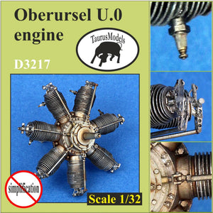 D3217 Oberursel U.0 German 7-cylinder rotary engine 1/32 by TAURUS