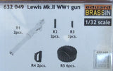 632 049 Lewis WWI Gun 1/32 by EDUARD