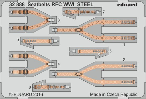 32888 Seatbelts RFC WWI STEEL 1/32 by EDUARD