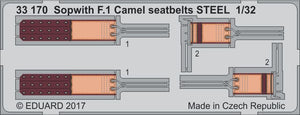 33170 SOPWITH F.1 CAMEL Seatbelts 1/32 by EDUARD