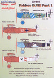 32-016 Fokker D.VII Part 1. 1/32 by LIFELIKE