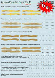 72-378 GERMAN PROPELLER LOGOS 1/72 by PRINT SCALE