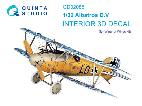 QD32085 Albatros D.V interior 3D Decal 1/32 by QUINTA STUDIO