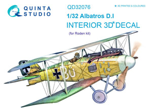 QD32076 Albatros D.I Interior 3D Decal 1/32 by QUINTA STUDIO