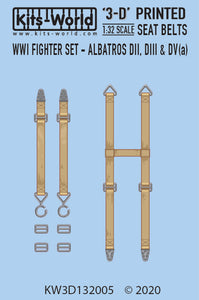 KW3D132005 Fighter Albatross DII, DIII, DV(a) Seat Belt Set 1/32 by KITS-WORLD