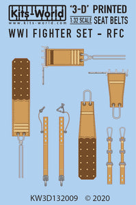 KW3D132009 Fighter Set - RFC and the RNAS Seat Belts 1/32 by KITS-WORLD