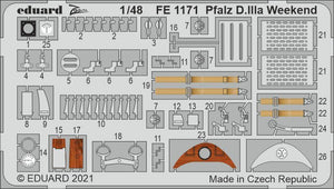 FE1171 PFALZ D.IIIa weekend etched set. 1/48 by EDUARD